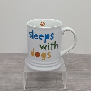 Fringe Studio White Ceramic Mug Sleeps With Dogs